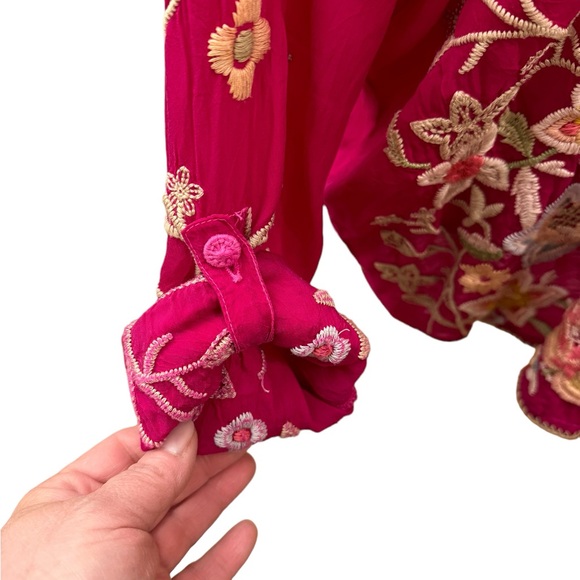 Johnny Was Jenai Blouse in Festive Fuschia. Size L. NWT - Picture 11 of 15